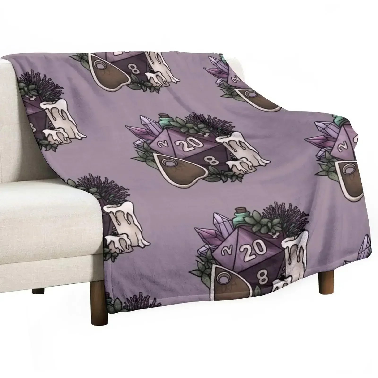 Witchy D20 Настольное ролевое игровое одеяло с кубиками на Хэллоуин поляльное для