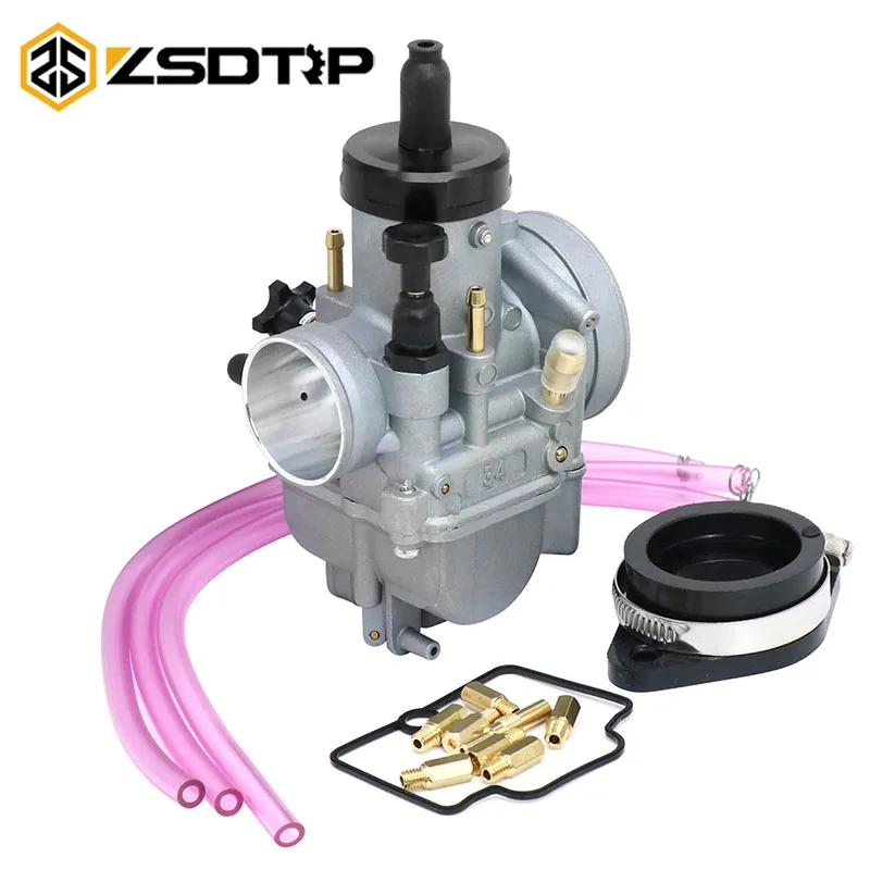 

ZSDTRP PE32 PE34 мотоциклетный карбюратор KEIHIN с форсунками-переходниками для мотоциклов ATV 200-450cc 2/4-тактный двигатель