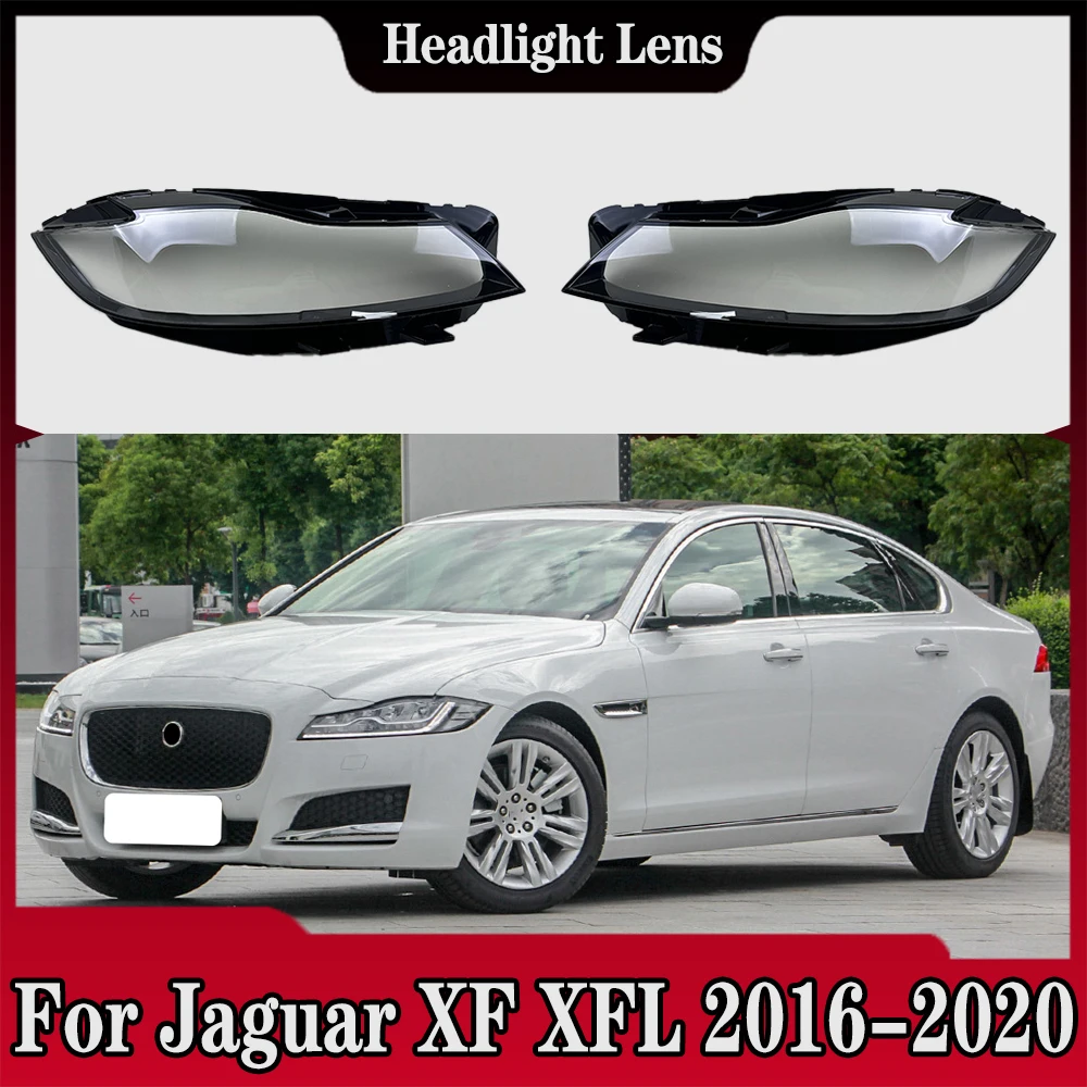 Фото Для Jaguar XF XFL 2016 2017 2018 2019 2020 прозрачная крышка фары, корпус линзы, замена оригинального абажура из плексигласа №1