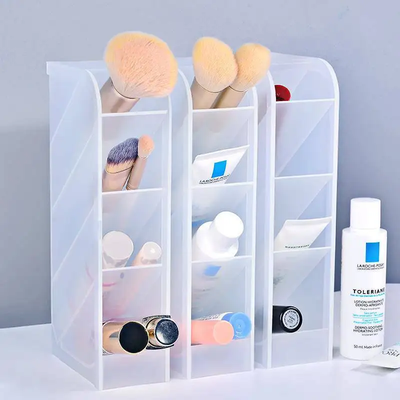 

Oblique Insertion Type Stand for Pen Desktop Shelf Organizer for Cosmetics Makeup Brush Storage Box Office Stationery Organizer