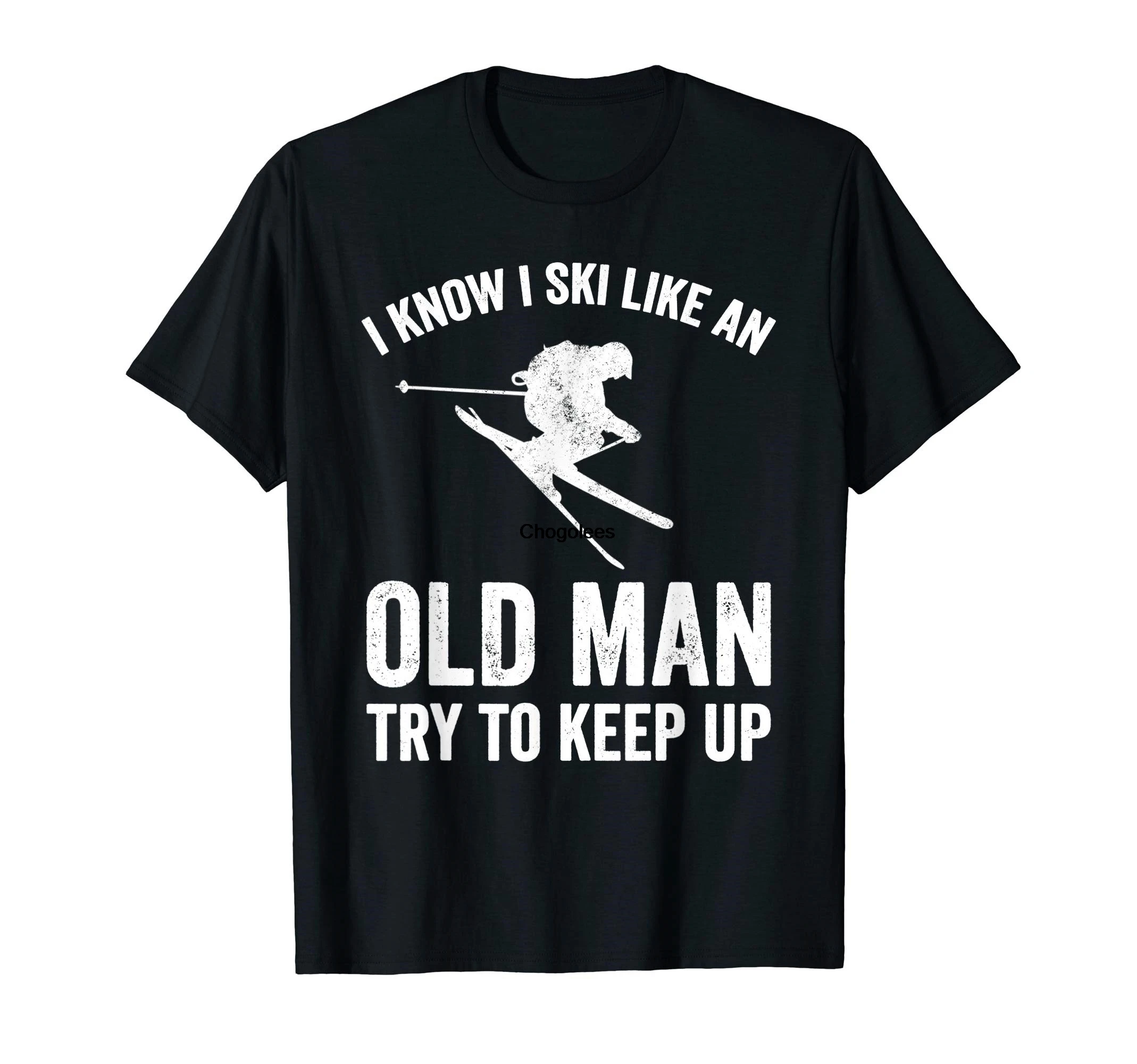 Я знаю что катаюсь на лыжах как старик пытаюсь надеть футболку-лыжник |