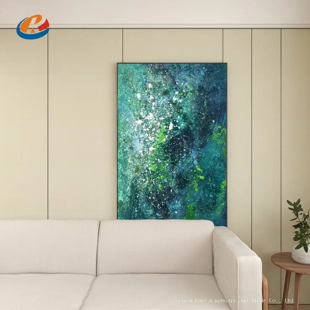 

Bright Green Oil Painting 100% Handmade Oil Painting Art Living Room Home Decor Wall Art
