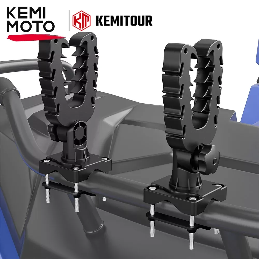 

KEMiMOTO ATV UTV пистолет с луком, держатель для крепления на стойку, круглый/квадратный стержень для мотоцикла, скутера, стрельбы, V-образная ручка, мягкая стойка