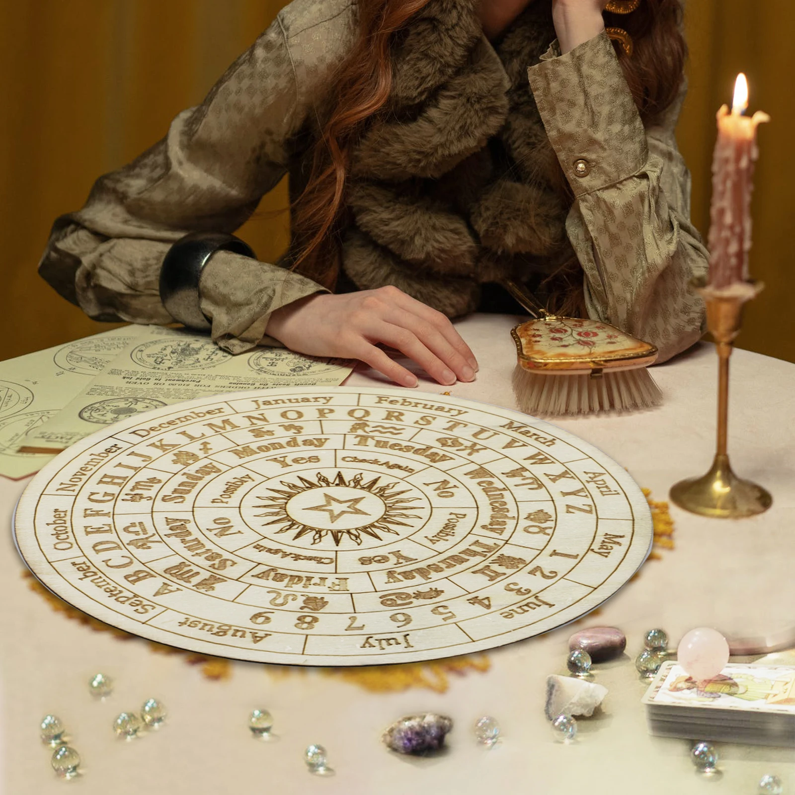 

Деревянная маятниковая доска, доска для гадания, лечебная доска для медитации, щетница для вокана, алтарь, металлический алтарь для начинаю...