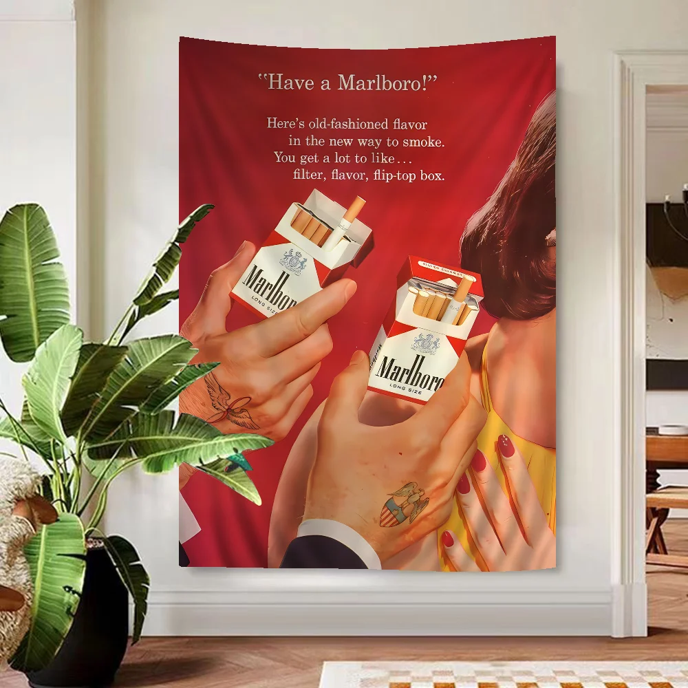 M-Marlboro винтажные сигареты с принтом большой настенный гобелен дешевые настенные