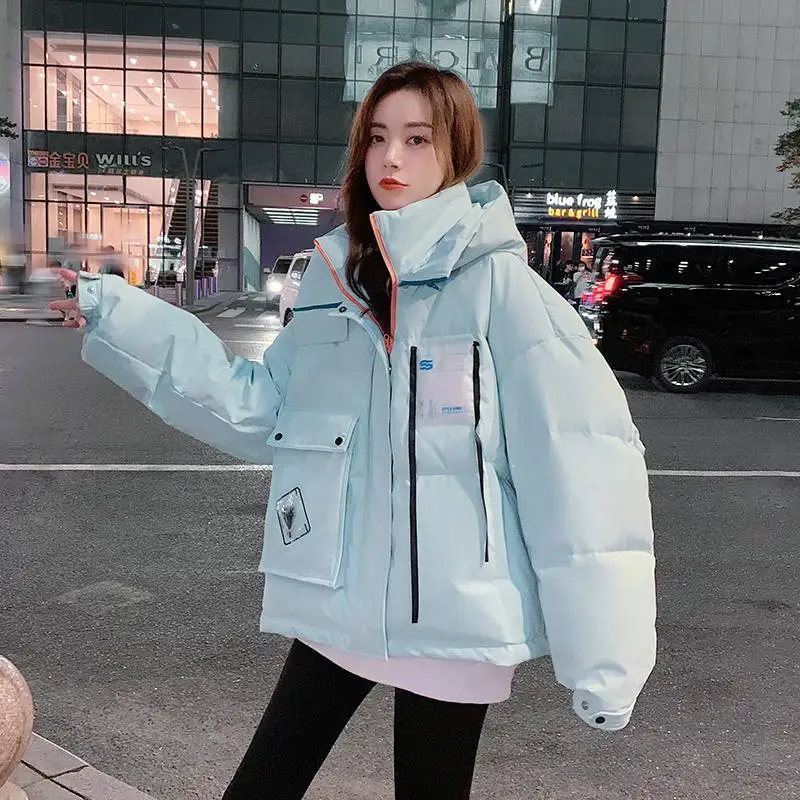 2022 New Korean Down Jacket Women's Autumn and Winter Short Cotton Jacket Loose Thin Thickened Elegant Women's Coat