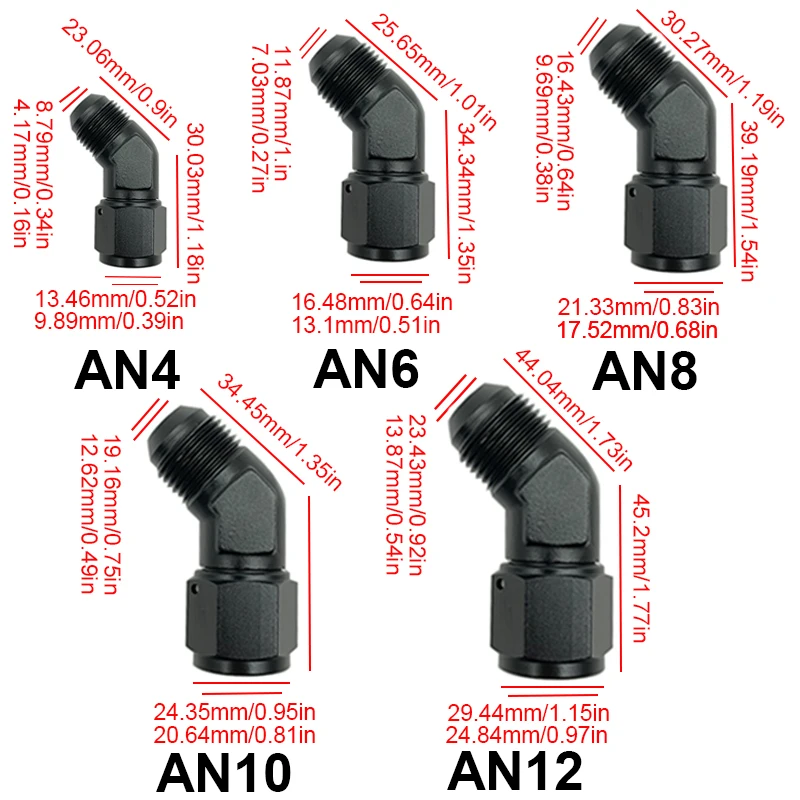 Фитинги для масляного топлива Анодированный алюминиевый адаптер топливного