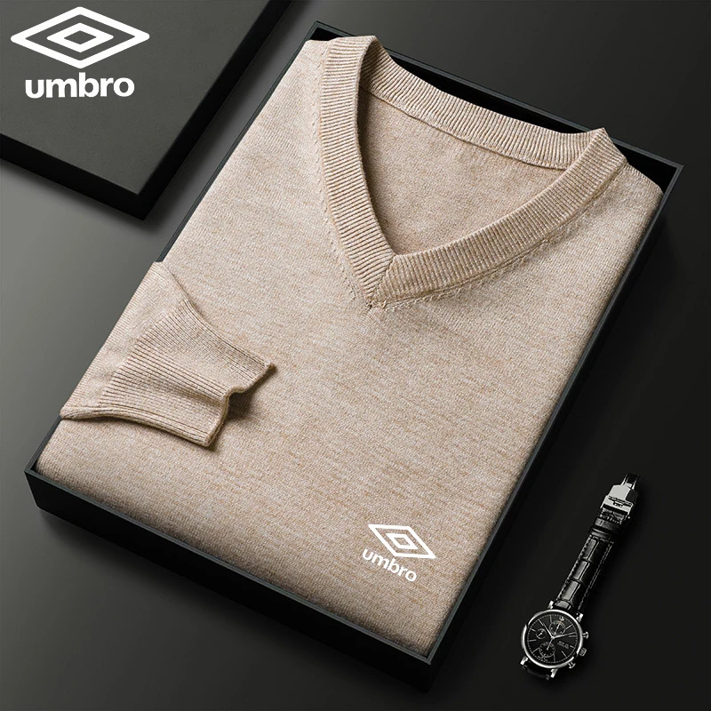 Шерстяной свитер с вышивкой мужской 100% чистый шерстяной утолщенный теплый