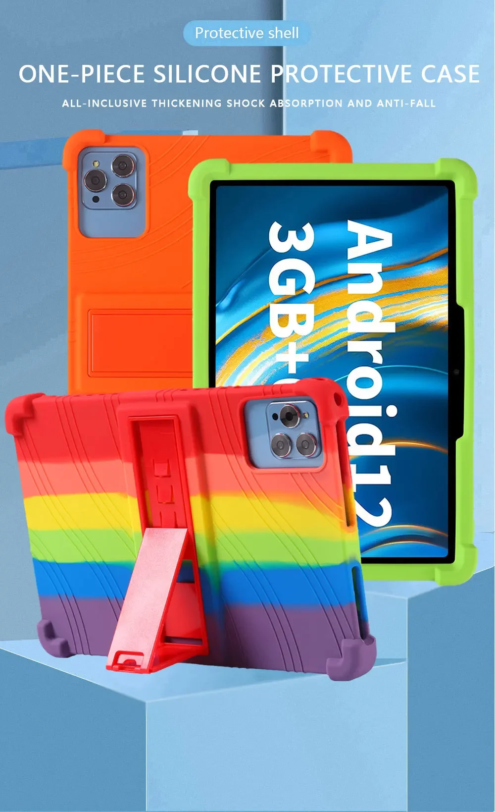 Фото Чехол для планшета Doogee T10W U9 U10 Pro 10,1 дюйма, мягкий силиконовый противоударный чехол с задней подставкой, мягкий. №1