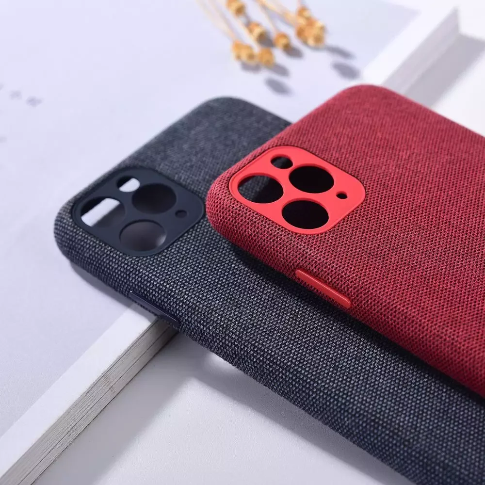 

For iPhone 12 11 Pro Max 12 Mini Canvas Case Cloth Soft Finish Cover Full Protect Housing Shell For Iphone 7 8 Plus X XS Max