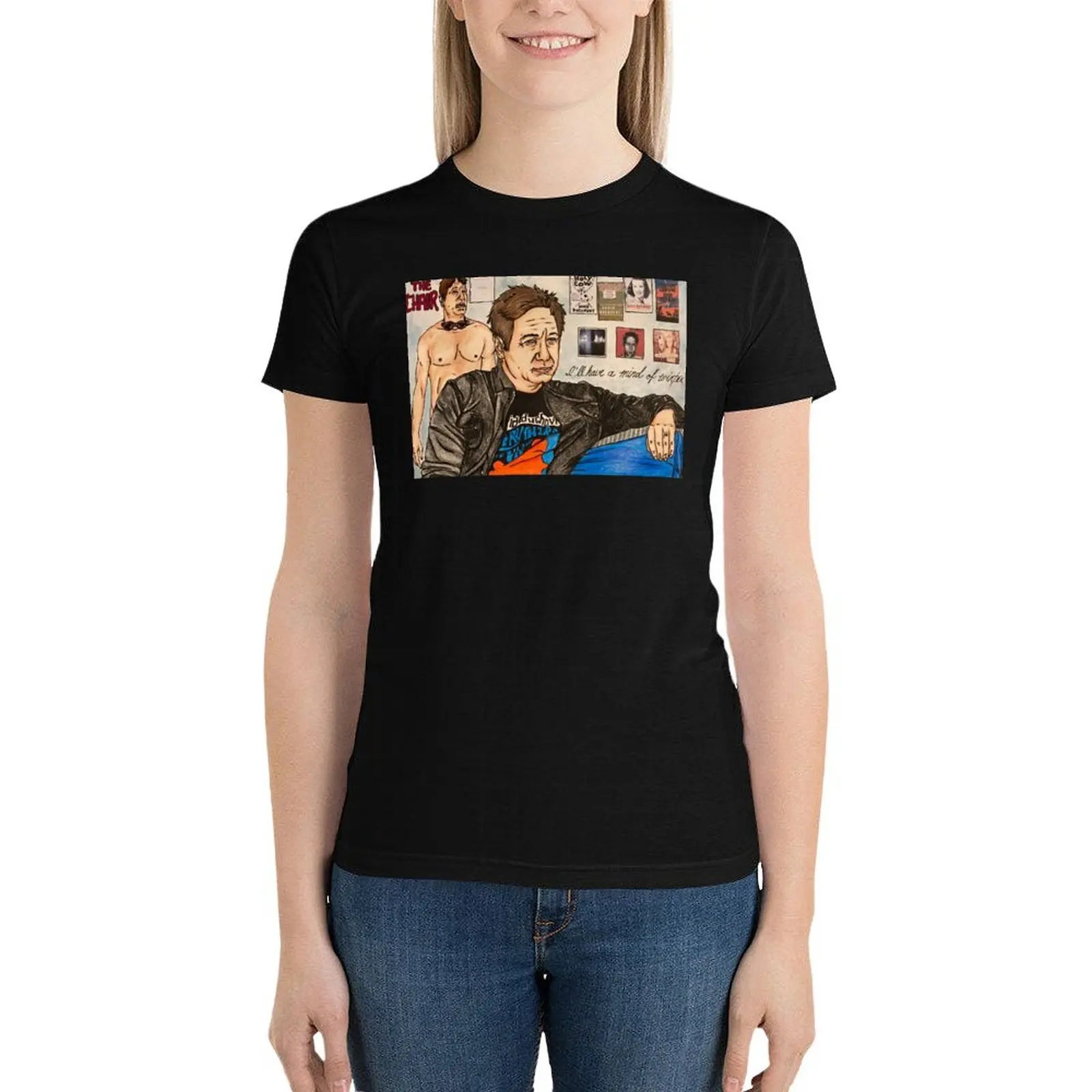 David Duchovny в стуле футболки funnys Эстетическая одежда Женская мода
