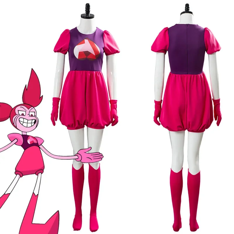

2020 The Movie Steven Universe Cosplay Costumes Spinel Gem Dress Costume jumpsuit for Women Girls dress sets with gloves socks
