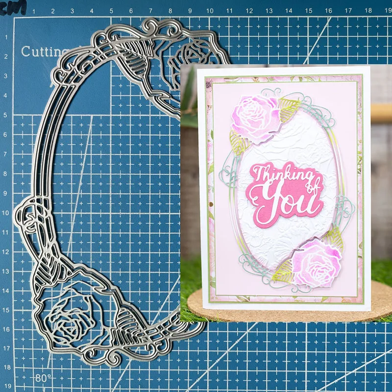 

Lucky Goddess Metal Cutting Dies Rose Bliss Frame Diy Scrapbooking Photo Album Decorative Embossing Paper Card Crafts