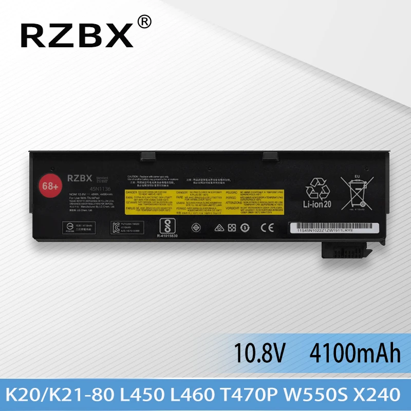 

New 24WH 48WH 72Wh Laptop Battery for Lenovo Thinkpad X240S X270 L450 T450 T460P T470P T550 T560 W550S L460 L470 45N1136 45N1738