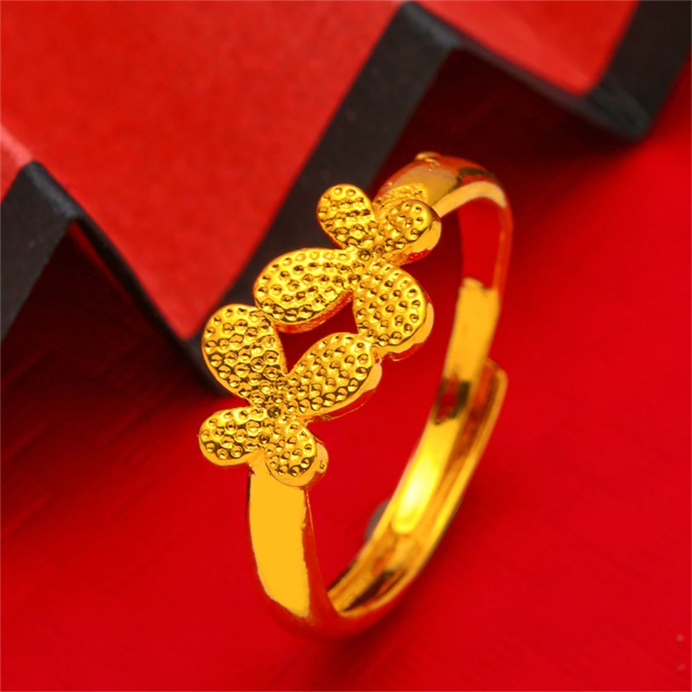 

Кольца на палец золотого цвета для женщин, Открытое кольцо с цветами, регулируемое кольцо, обручальное ювелирное изделие, аксессуары, аксес...