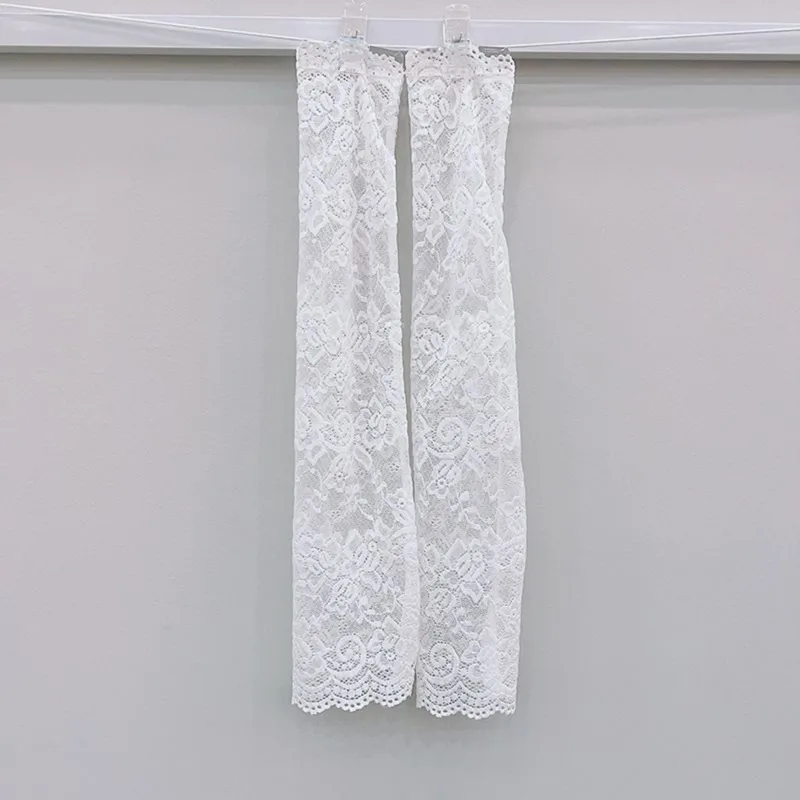 

1 Пара Женских Велосипедных Солнцезащитных Рукавов С Цветочной Вышивкой, Дышащая Сетка, анти-УФ-лучи