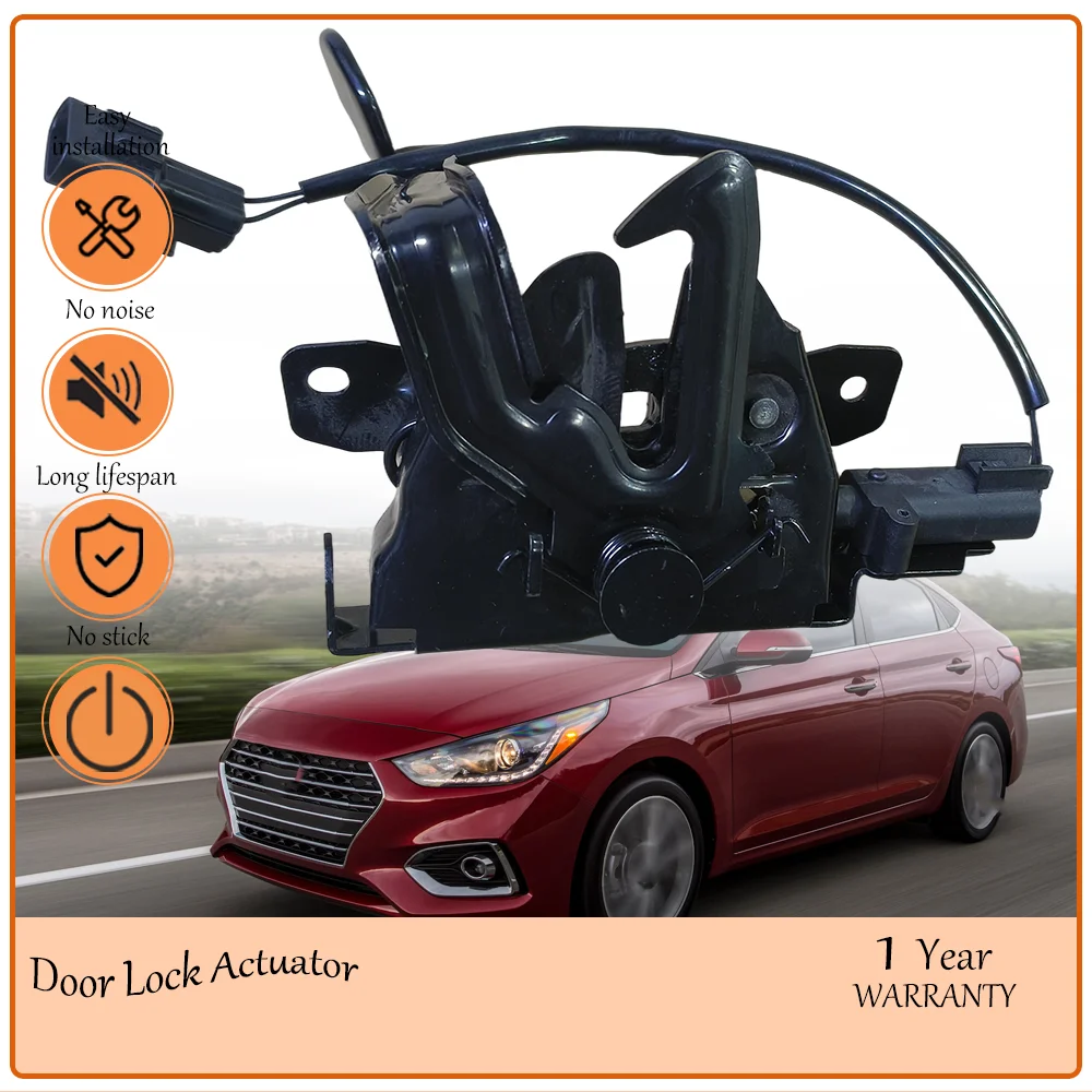Фото Усиленный коррозионностойкий замок-защелка капота, подходит для Hyundai Accent 2018-2022, OE 81130-H6010, 81130H6010, 81130H5010, 81130-H5010 №1
