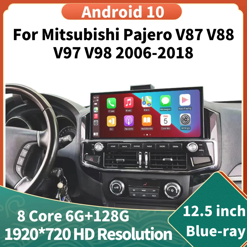 

Car Radio Android 10 GPS Navigation Multimedia Player For Mitsubishi Pajero 2006-2018 V87 V88 V93 V97 V98 Touch Screen Carplay