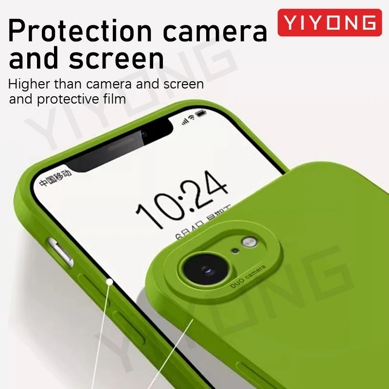 Чехол YIYONG Luxury Silky Feel Liquid Silicone Soft Cover для iPhone 16e 16 Pro Max iPhone 16 Plus 16+ Чехлы для телефонов (art.: 3920d00549835) - 3920d00549835
