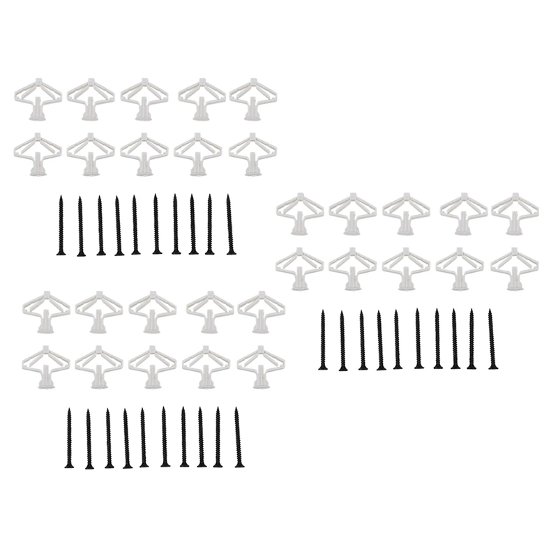 

30 шт. в наборе, 3,5X50 Расширительная трубка для самолета, полые настенные занавески, гипсовая доска, расширительный винт, анкерный болт