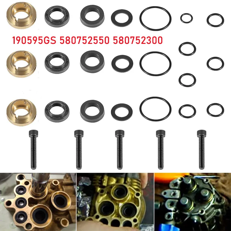 

YMT Pressure Washer Seal Kit Compatible with 580752550 190595GS 580752300, Replace for Briggs & Stratton 190595GS & 190711GS