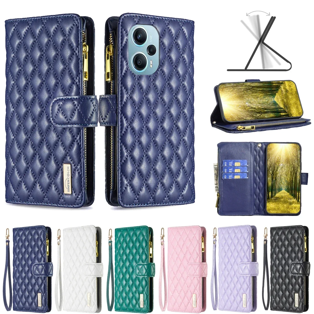 Chambray кожаный флип-кошелек на молнии с защитой от падения женский для OPPO REALME 7i NARZO 20