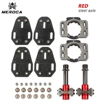 meroca bicycle pedal ultralight titanium alloy bearing road 3 self locking bike parts