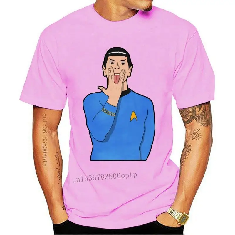 

Camiseta de algodón con estampado para hombre y mujer, camisa de manga corta con cuello redondo, estilo G Spock, 2021