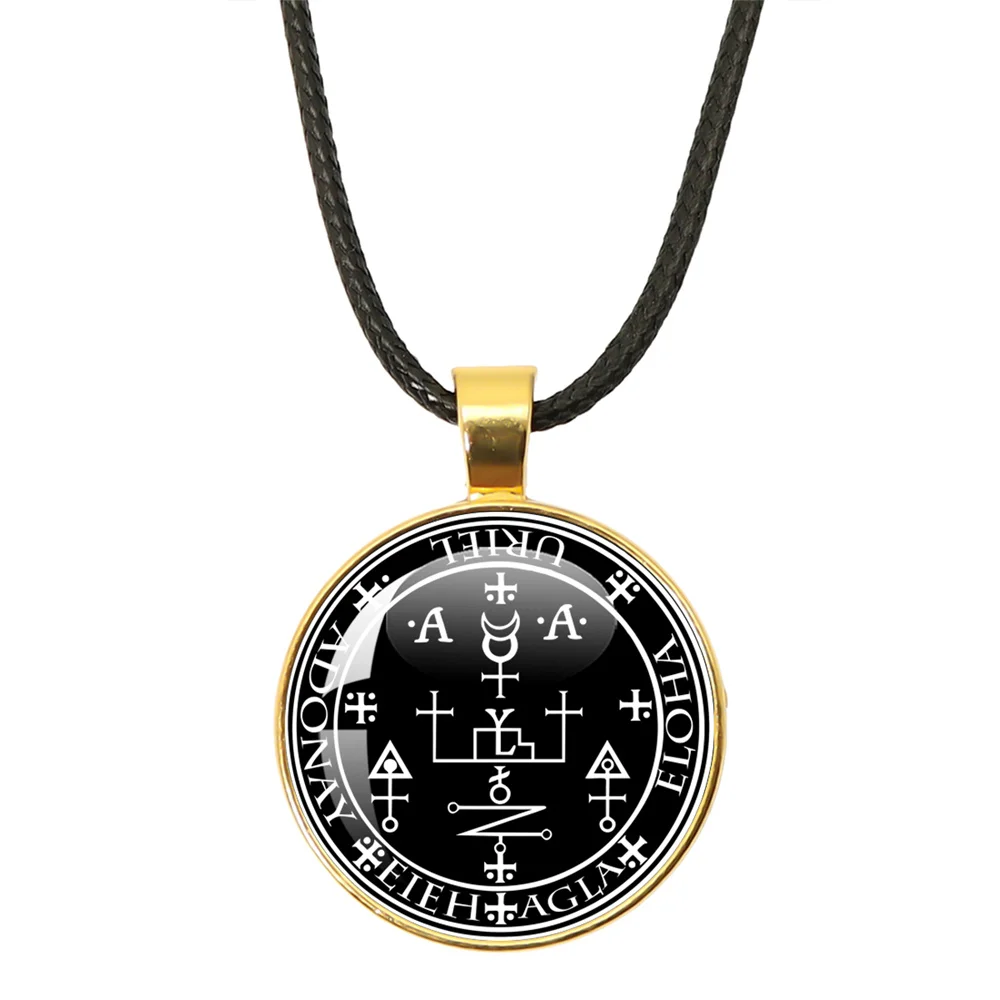 Печать семь архангелов медаль кожаная веревка ожерелье Майкл Рициэль Уриэль