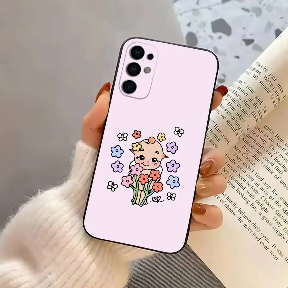 Фото Чехол для телефона Kewpie Cute Angel, черный, силиконовый, мягкий, для Samsung S25, S24, S21, S22, S23, S30, Ultra, S20, Plus, Fe, Lite №3