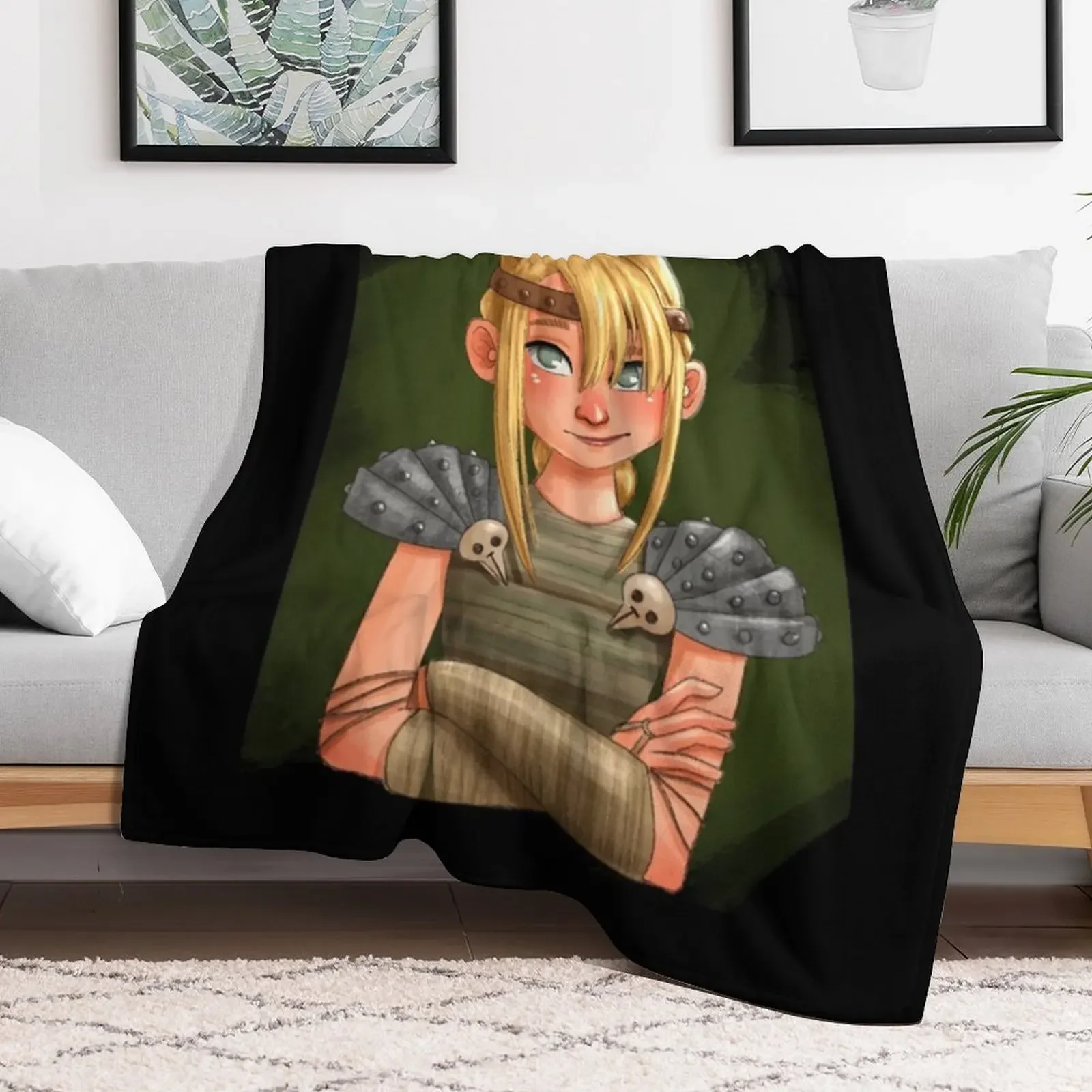 Фото Плед Astrid HTTYD: Мягкое и теплое одеяло из шерпа-флиса для зимы №2