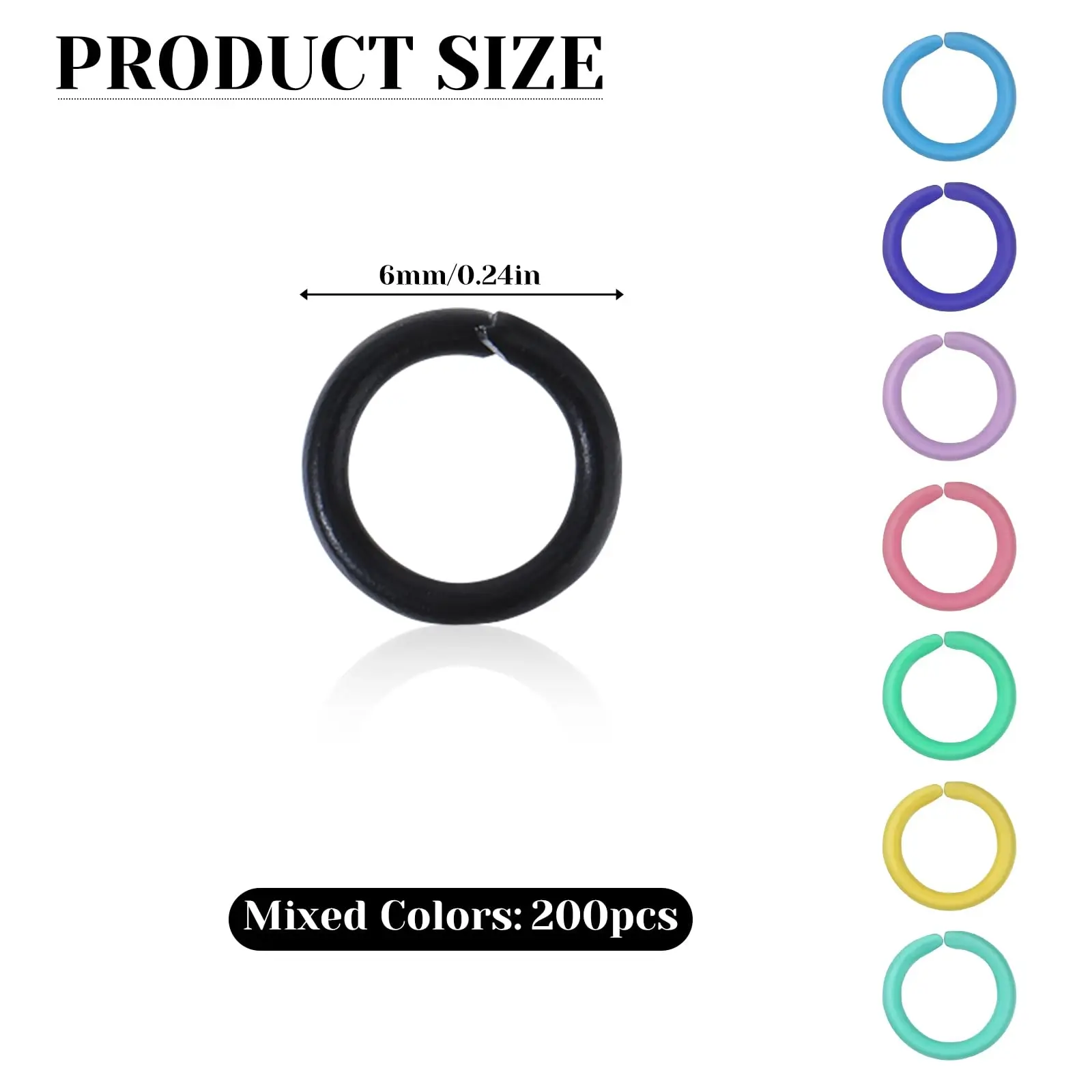 Цветные кольца для прыжков 200 шт
