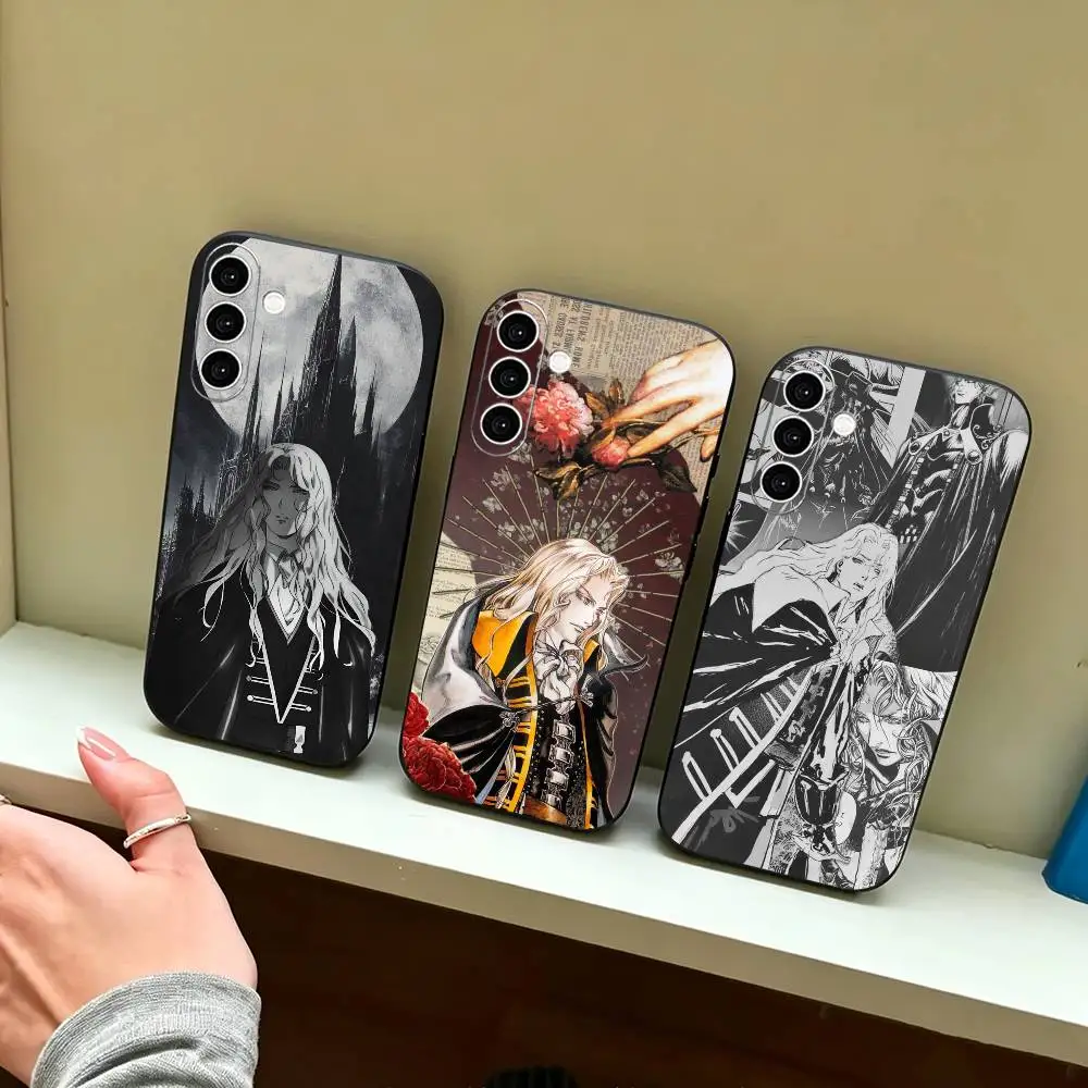 Фото Чехол для телефона Game C-Castlevania Alucard для Samsung Galaxy A73, A72, A71, A70, A53, A52, A51 и других моделей, мягкий черный чехол. №1