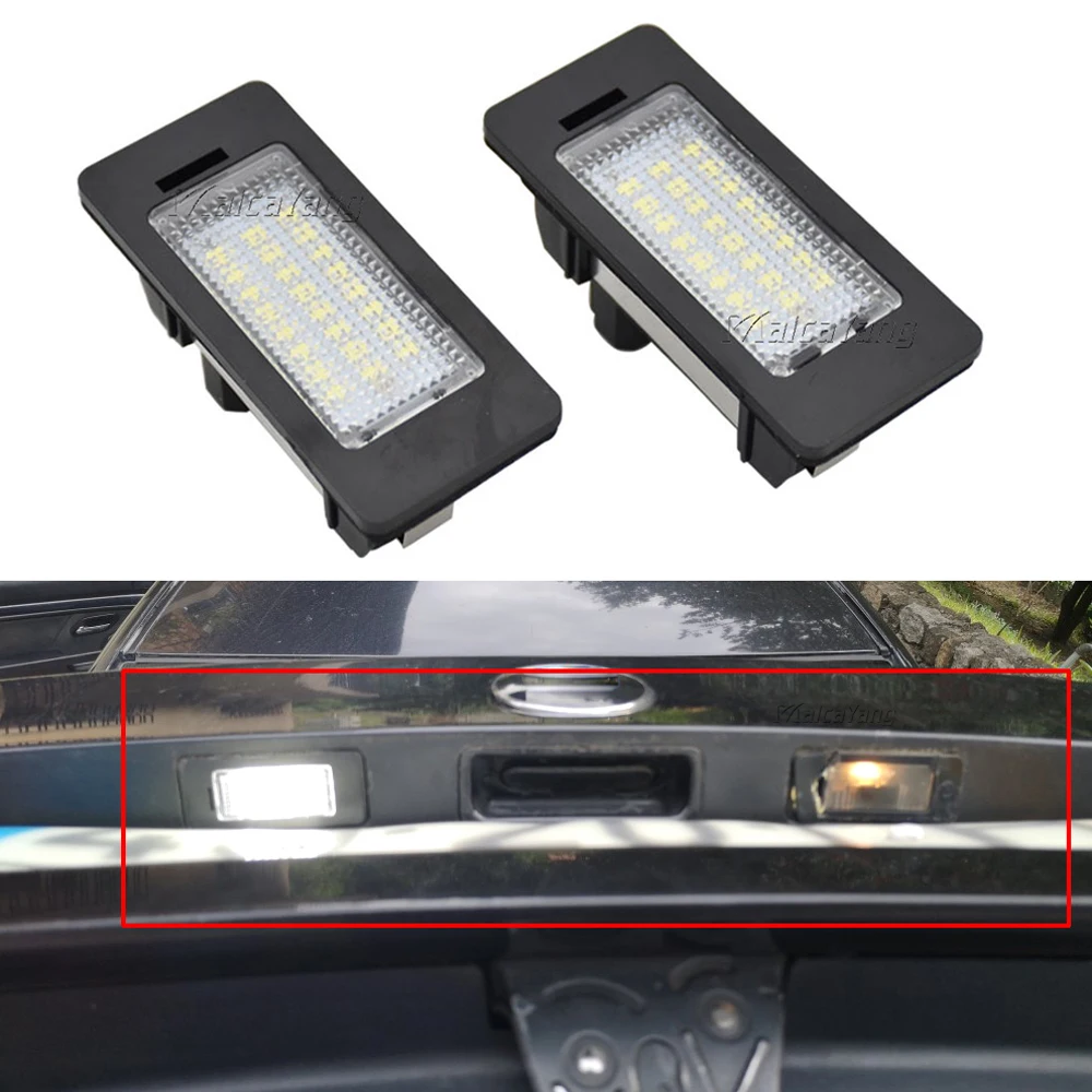 

2Pcs For BMW 5 Series E60 E39 E61 E70 E71 E72 E82 E84 E88 E90 E91 E92 E93 12V Car LED License Plate Light 6000K Xenon Parts 12V