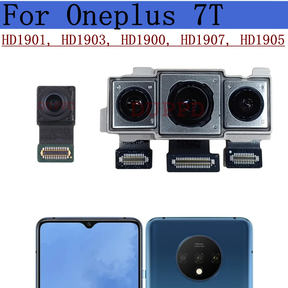

Original Front Rear Camera For OnePlus 7T One Plus7T Selfie Frontal Backside Camera Module Replacement Spare Parts