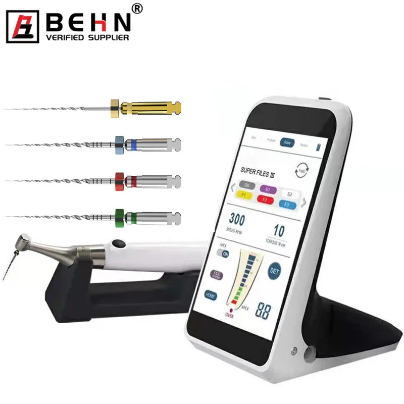 

Dental Endo Motor Wireless With Built-In Apex Locator Equipments Treatment 16:1 Contra Angle Cordless Handpiece Root Canal Files