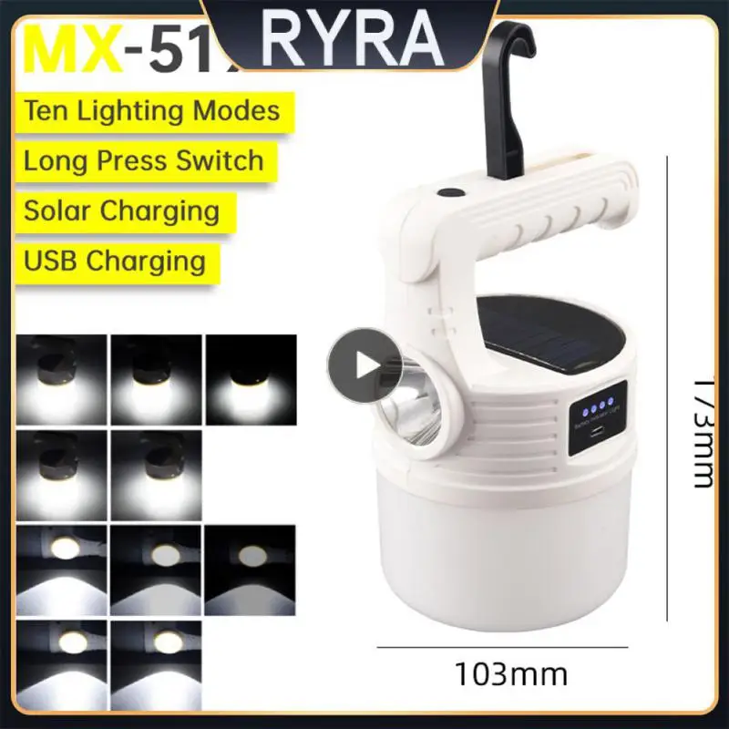 

Usb Charging Solar Lanterns Double Light Solar Camping Lights Portable With Hook Emergency Light Home Accessories Rechargeable