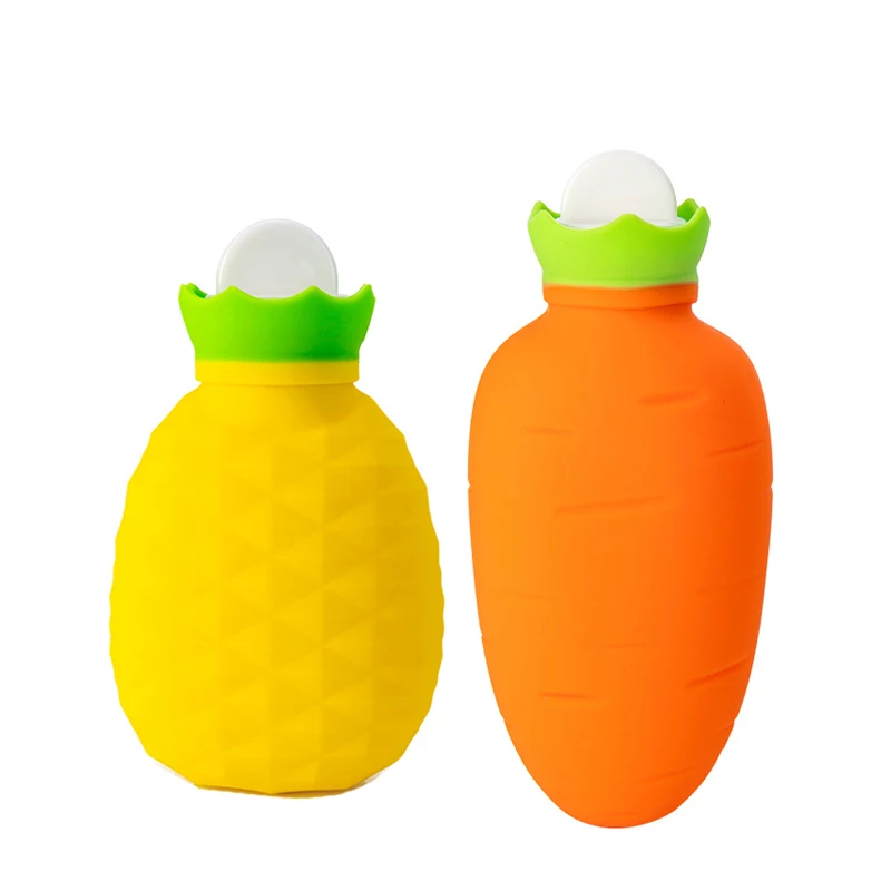 

Cute Fruit Silicone Water-filling Hot-water Bag with Hot Water Bottle Cover Can Be Microwaved Hot Water Bag for Period Pain