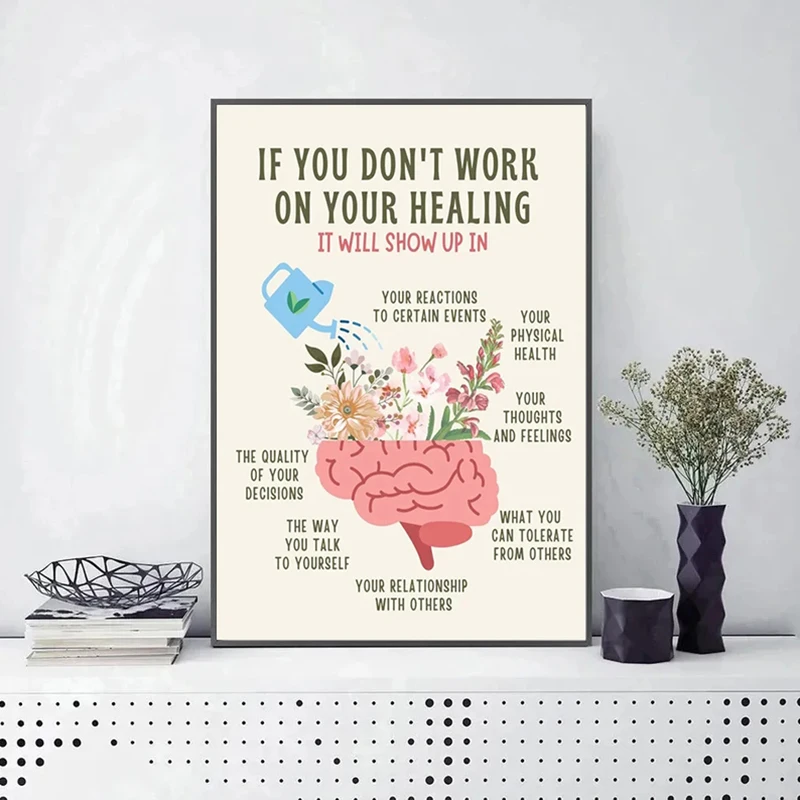 Исцеляющий мозг художественный плакат мы все думаем по-разному холст живопись