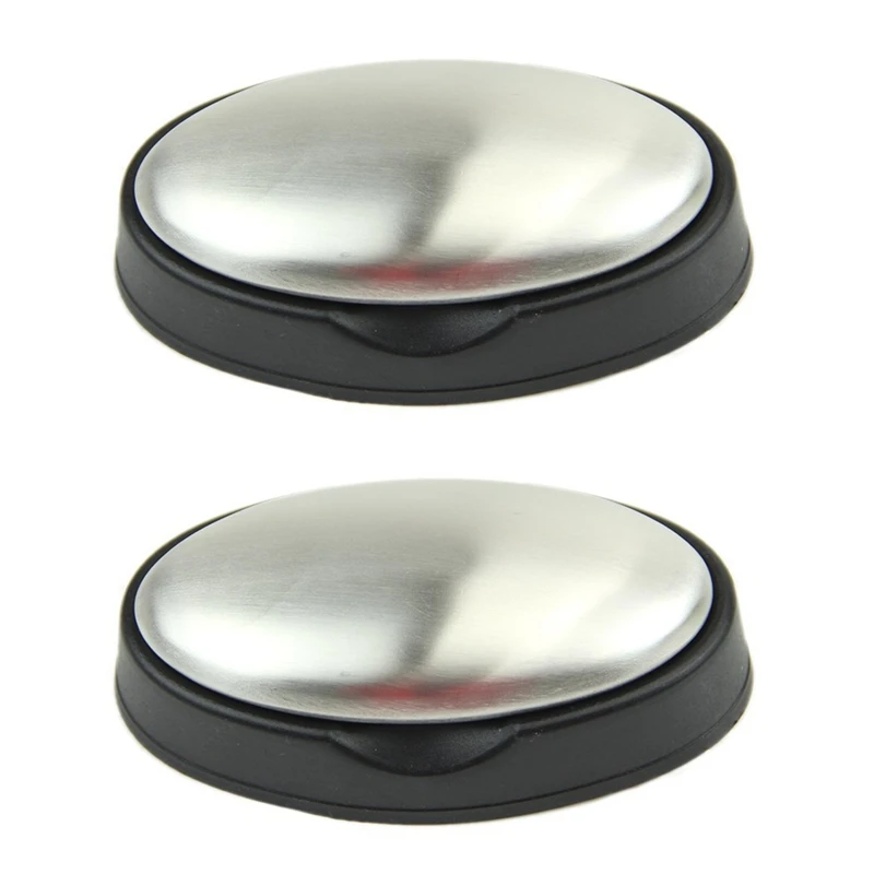 

2X Stainless Steel Soap Hand Eliminating Odor Smell Odour Remover Holder Included(88Mm X 46Mm X 19Mm)