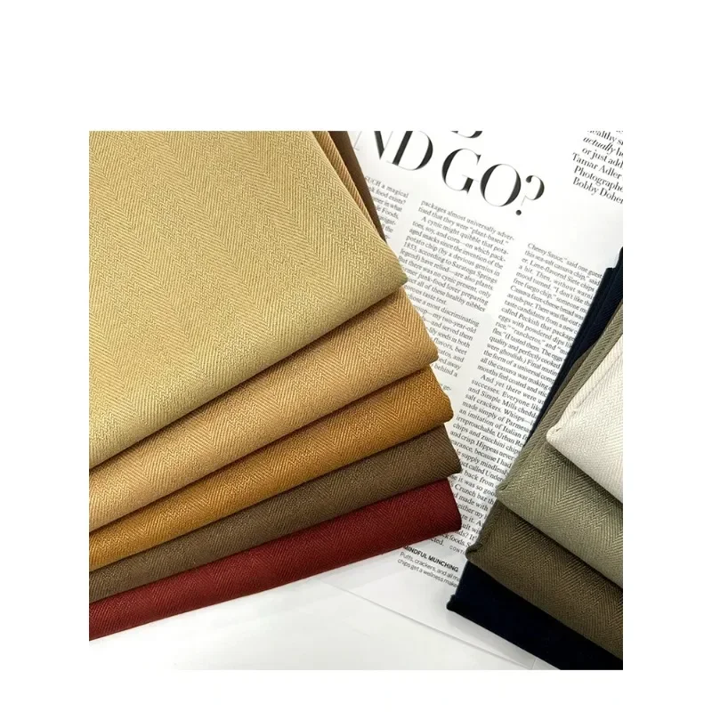 Весенне-осенний шерстяной ретро-костюм в елочку ткань для отдыха деловой стиль