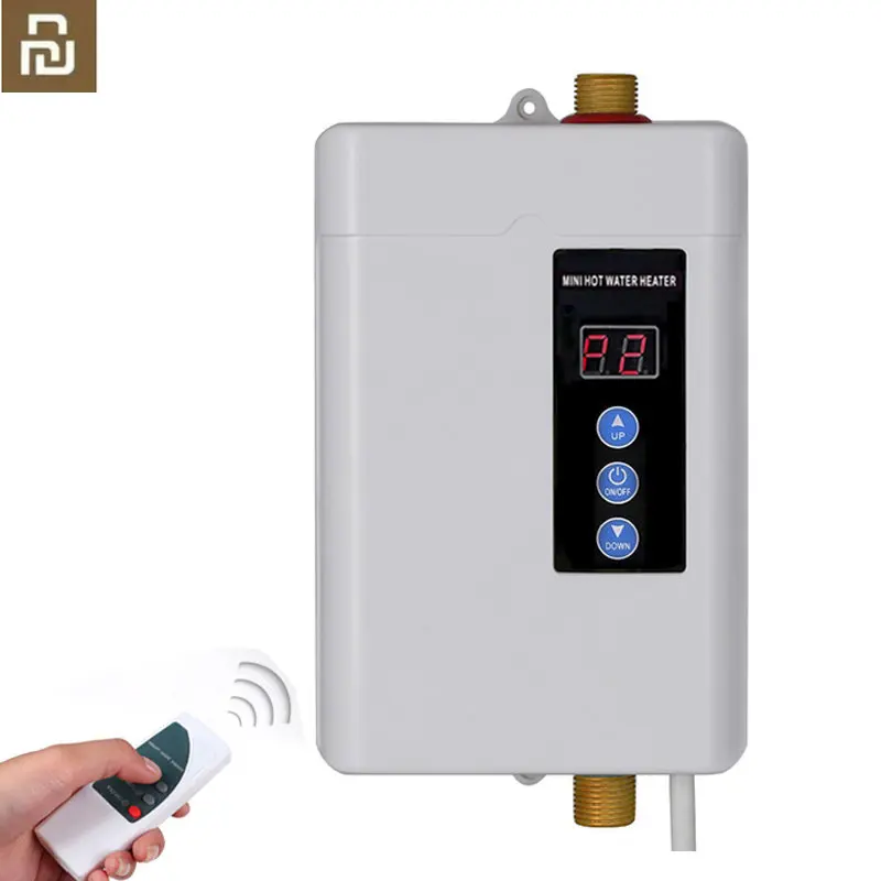 YOUPIN Instant Electric Water Heater Bathroom Kitchen Faucet Intelligent Touch Heating Fast with Temperature Display 110V/220V