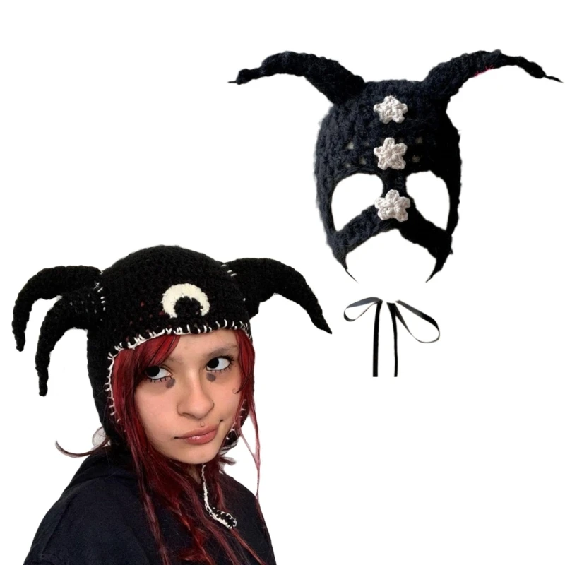 

Halloween Beanie Hat for Adult Unisex Winter Warm Knitted Beanie Hat Novelty Pullover Hat for Teens Boys Party Headwear