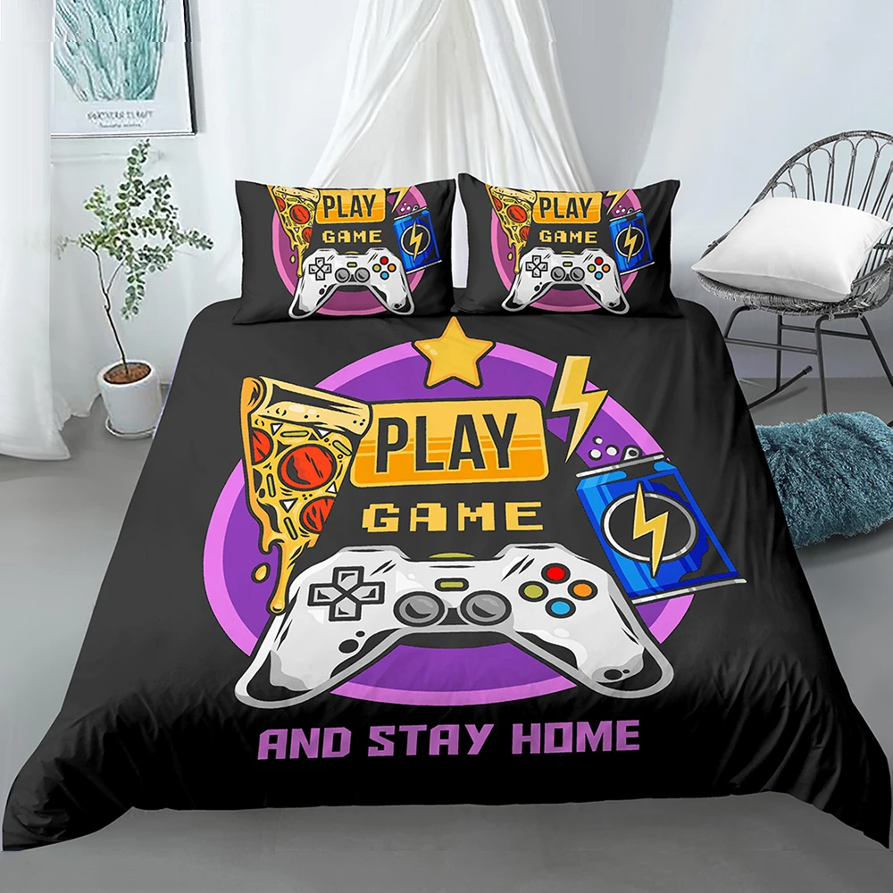 

3D Duvet Cover Teens Gamer Bedding Set For Kids Boys Girls Duvet Cover with Pillow Case US/AU/Eu Size Bedding Gamepad Printed