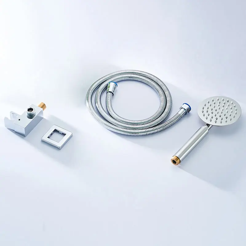 

BAKALA круглая/квадратная SUS304 душевая головка из нержавеющей стали с настенным соединителем и 1,5 м комплект шлангов ручной для экономии воды опрыскиватель