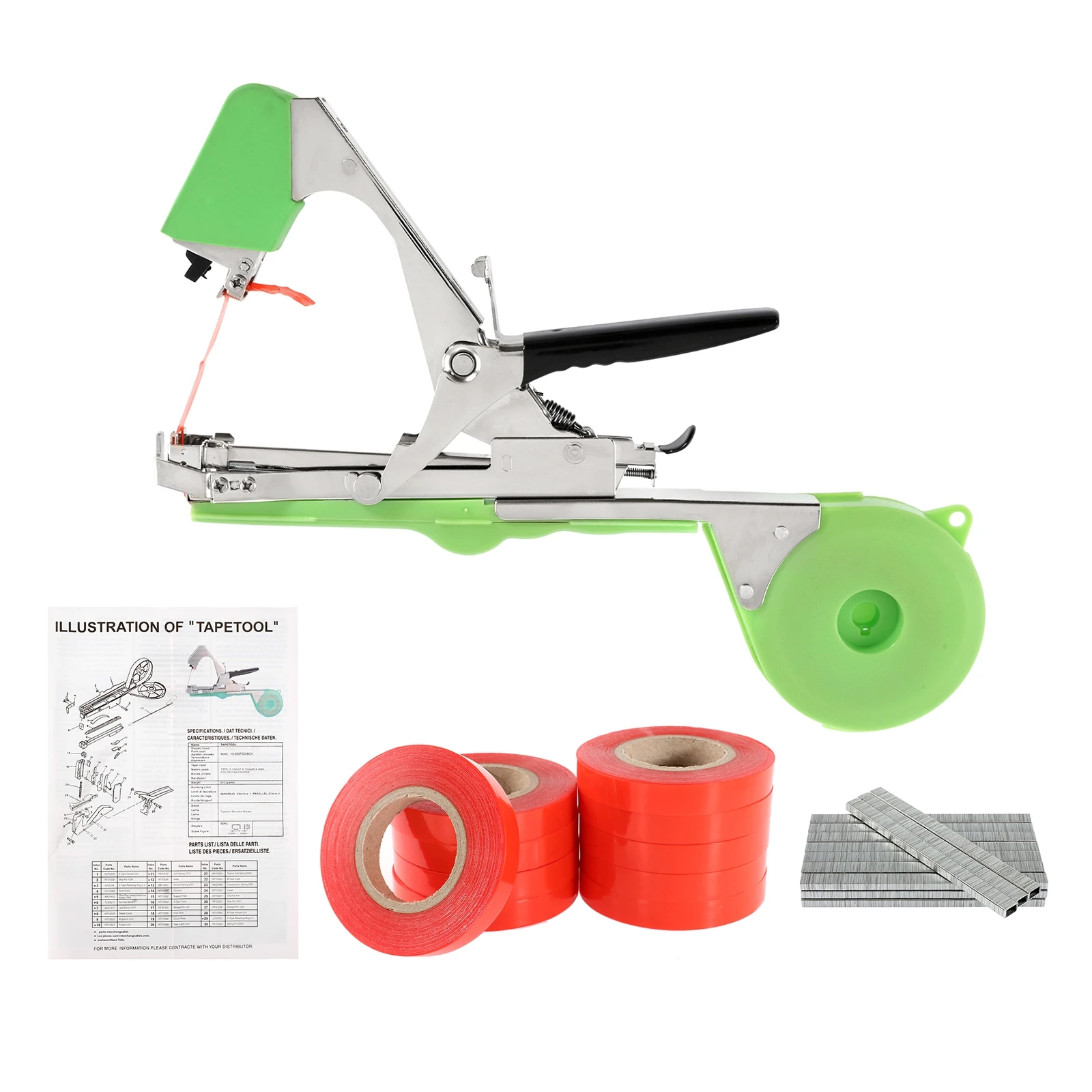 Garden Tools Plant Tying Tapetool Packing Vegetable Stem Strapping Tapener Machine Branch Hand Tying Machine Tools for Grape