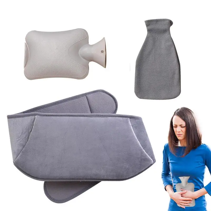 

Hot Water Bag PVC Water Bag Pouch With Soft Waist Belt Cover Hand Feet Warmer Ideal For Menstrual Cramps Neck And Shoulder