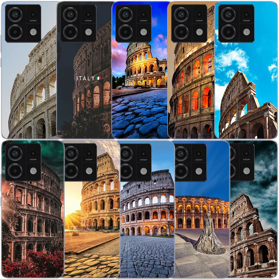 Прозрачный чехол для телефона Colosseum Rome Italy Xiaomi Redmi Note 11 11S 11T 11E 10 10S 9 9S 9T 8 8T Pro 7 K70 K60 K20