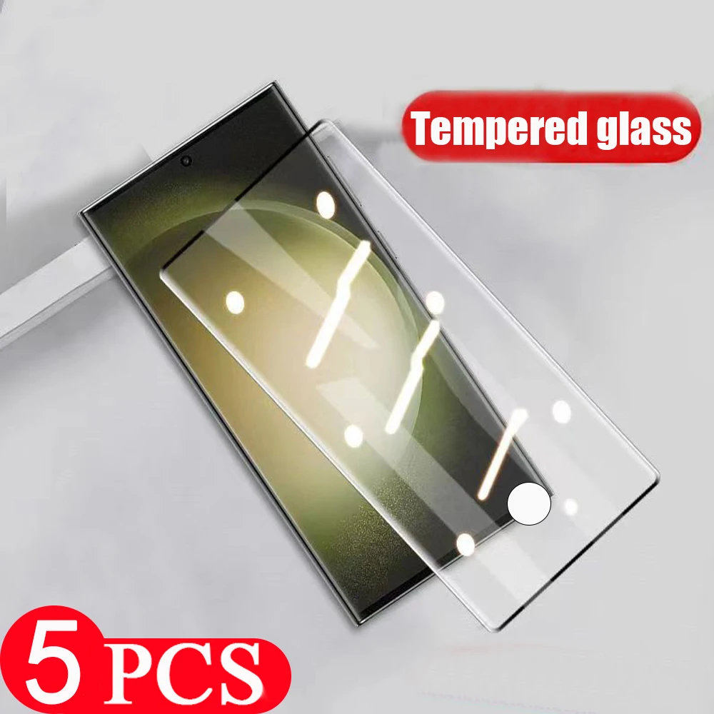 

5 шт. полное покрытие для Samsung Galaxy S21 S22 S23 Ultra S20 FE S10 plus lite S10E Закаленное стекло Защитная пленка для экрана