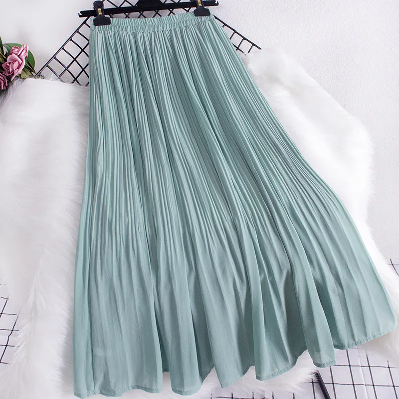 

Корейская мода харадзюку миди Тюлевая юбка макси на весну осень с высокой талией Корейская уличная одежда